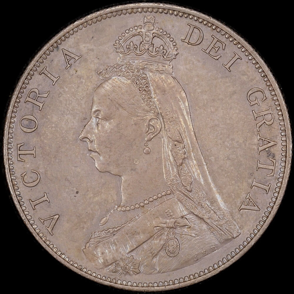1887 Silver Double Florin Victoria S#3923 Uncirculated product image
