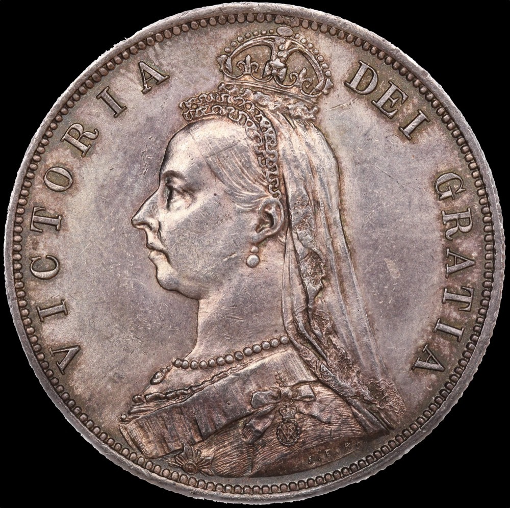 1887 Silver Half Crown Victoria S#3924 about Unc product image