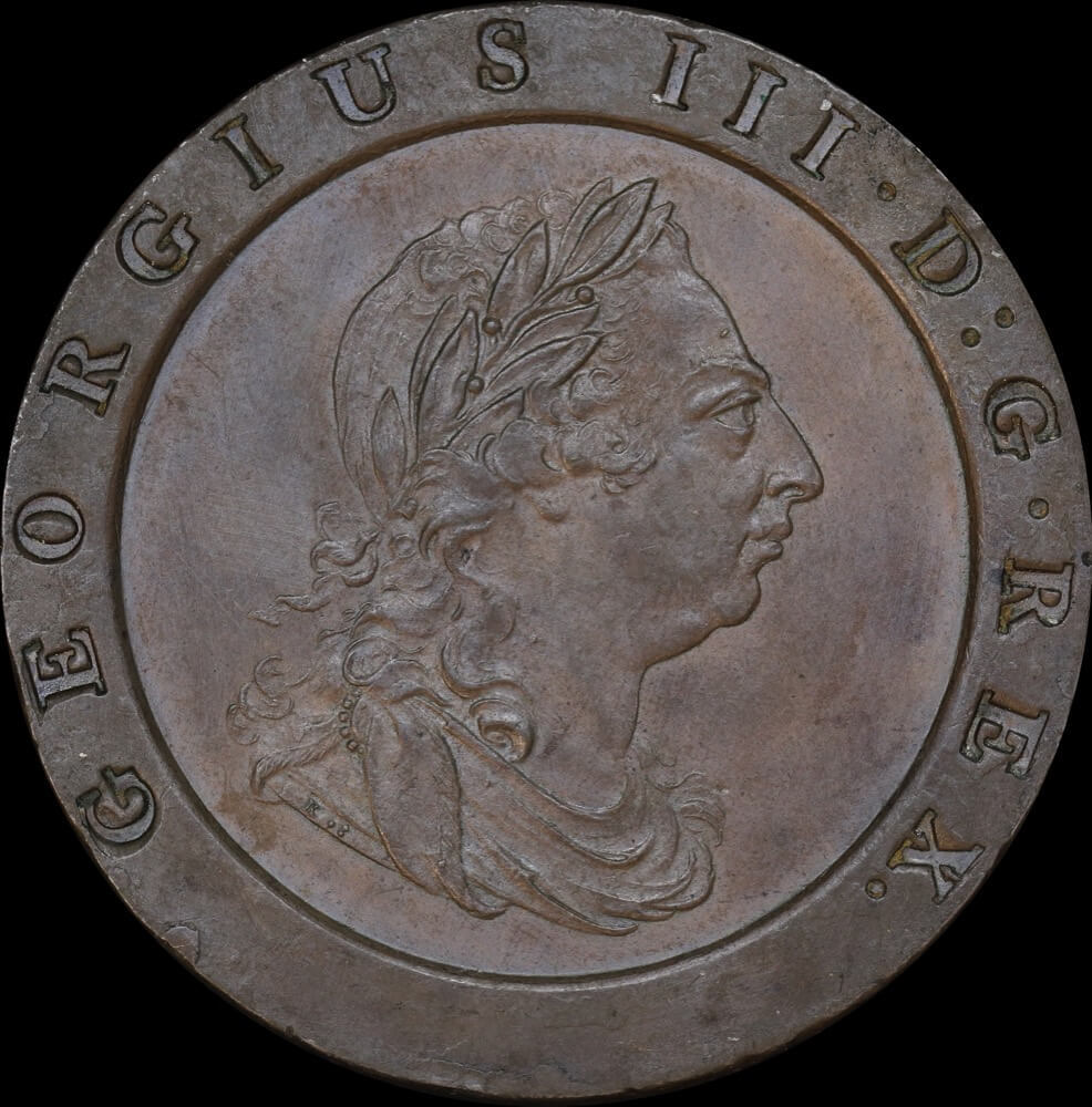 1797 Copper Cartwheel Twopence George III S#3776 Uncirculated product image