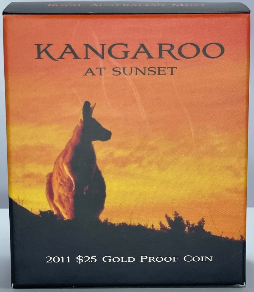 2011 $25 Gold Proof Coin Kangaroo at Sunset product image