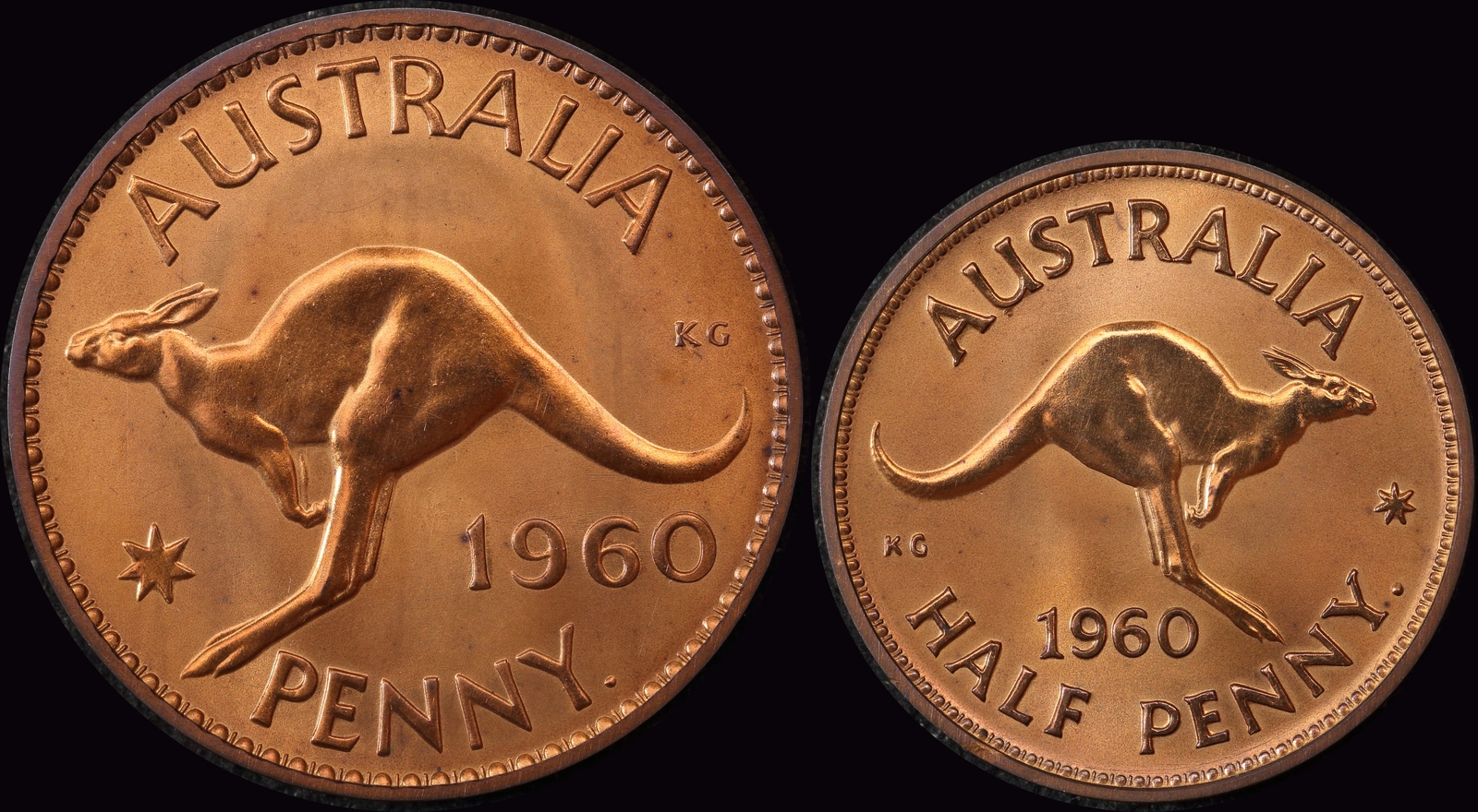 1960 Perth Proof Copper Pair (Penny and Halfpenny) about FDC product image