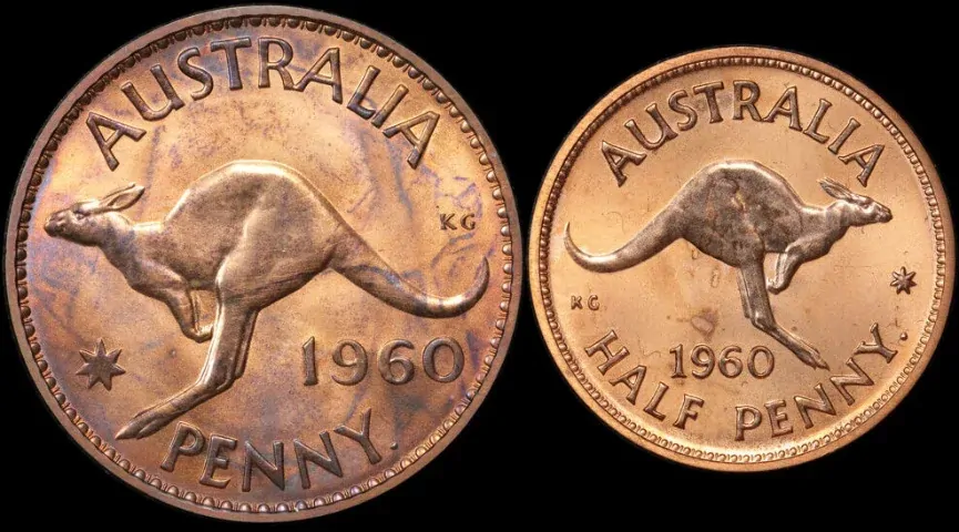 1960 Perth Proof Pair Penny and Halfpenny about FDC product image