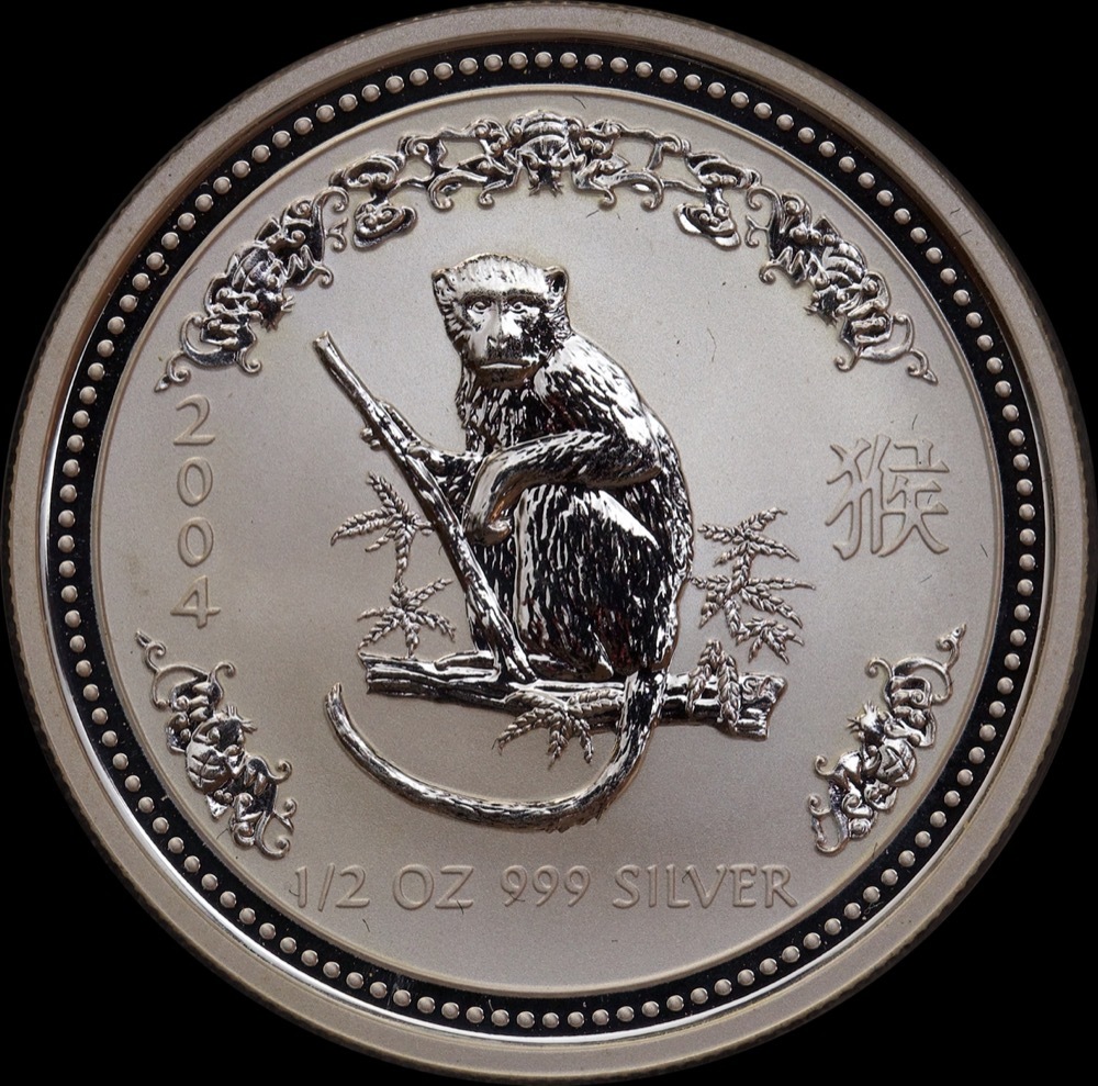 2004 Silver Lunar Half Ounce Specimen Coin Monkey product image