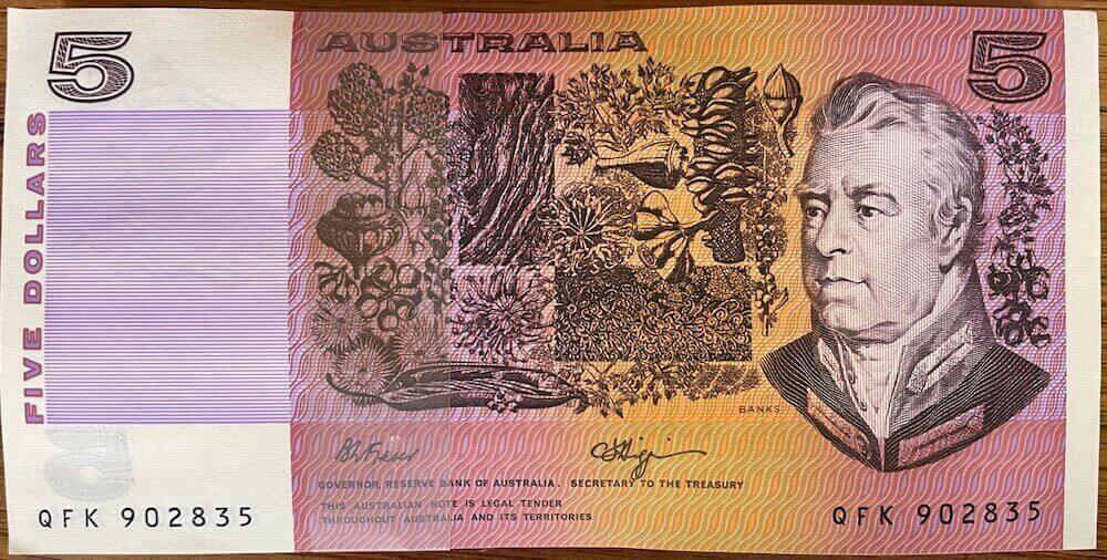 1990 $5 Note Bundle R212 Fraser/Higgins Uncirculated product image