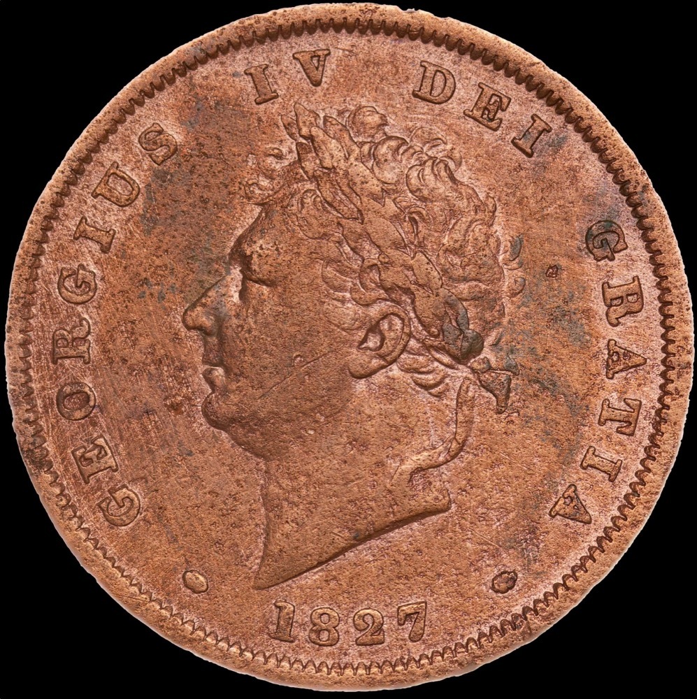 1827 Copper Penny King George IV S#3823 Very Good product image