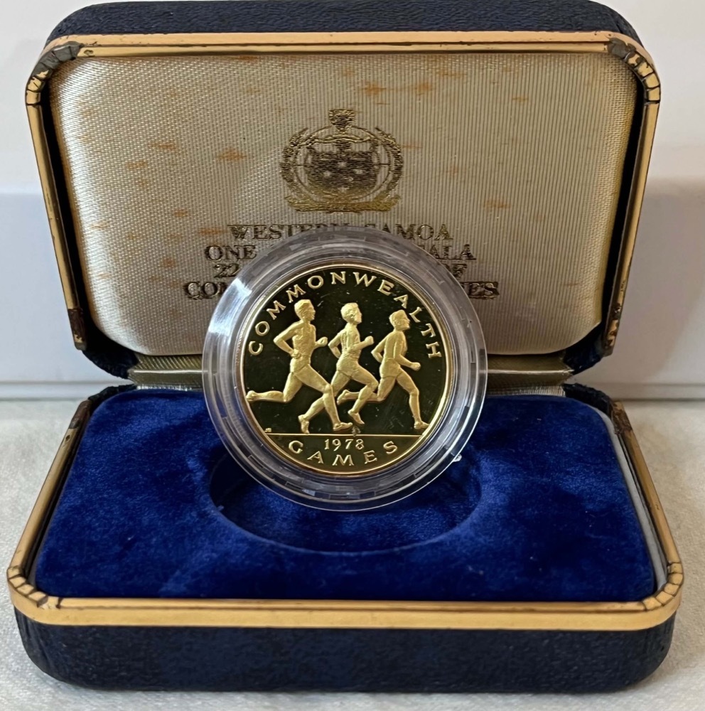 Samoa 1978 Gold 100 Tala Commonwealth Games - Runners KM#31 product image