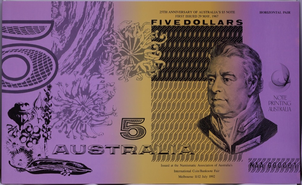 1992 Five Dollar Uncut Horizontal Pair product image