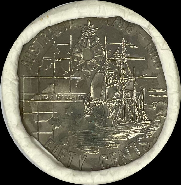 1988 50 Cent Mint Roll Bicentennial (Heads / Tails) product image