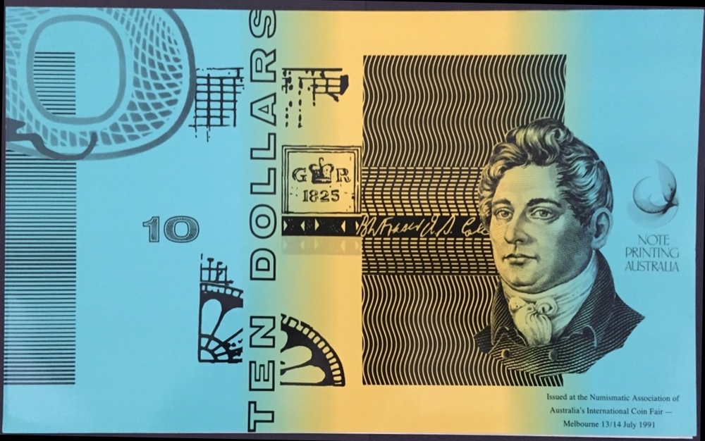 1991 Ten Dollars Uncut Block of Four Melbourne Show product image