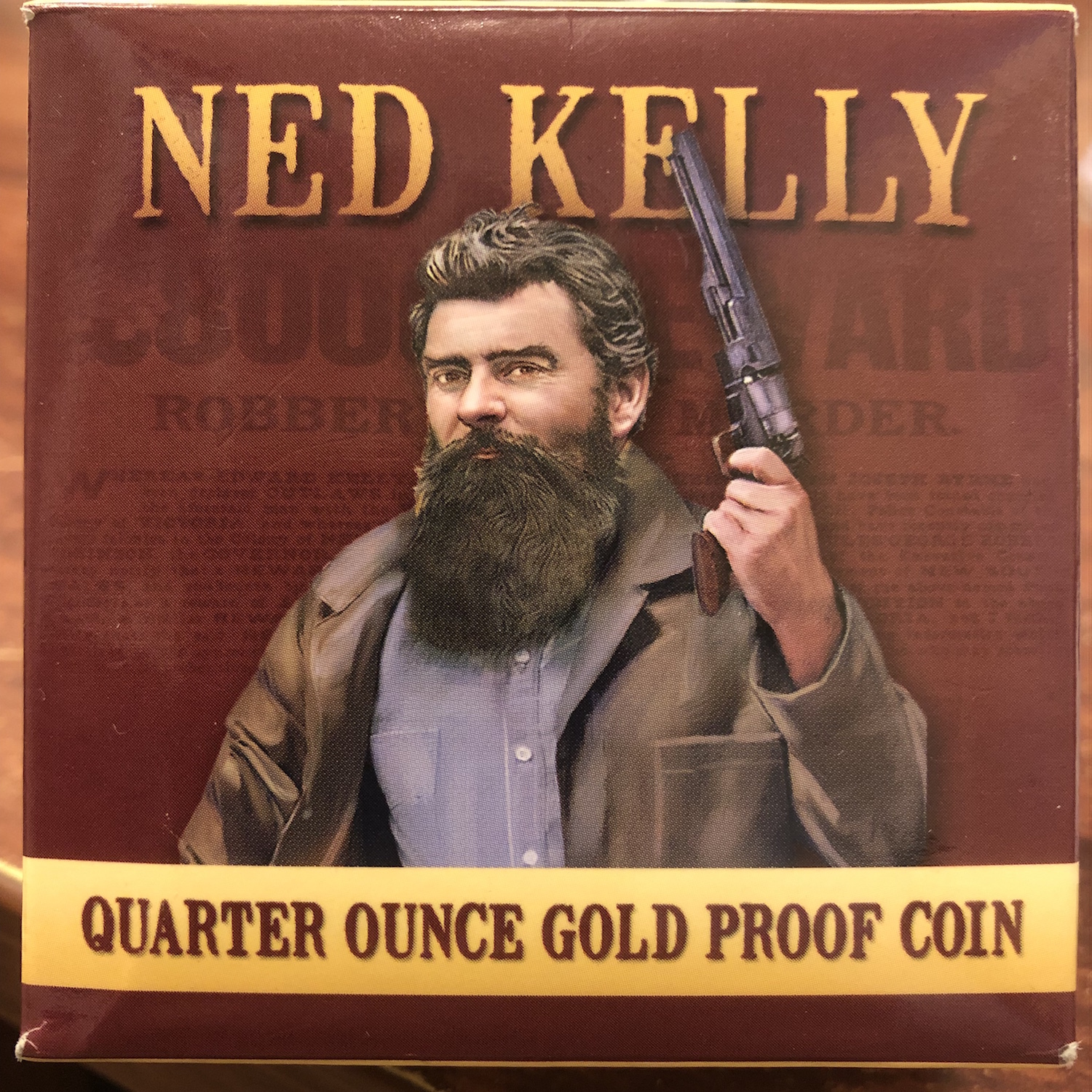 Cook Islands 2004 Gold Quarter Ounce Coloured Proof Coin Ned Kelly  product image