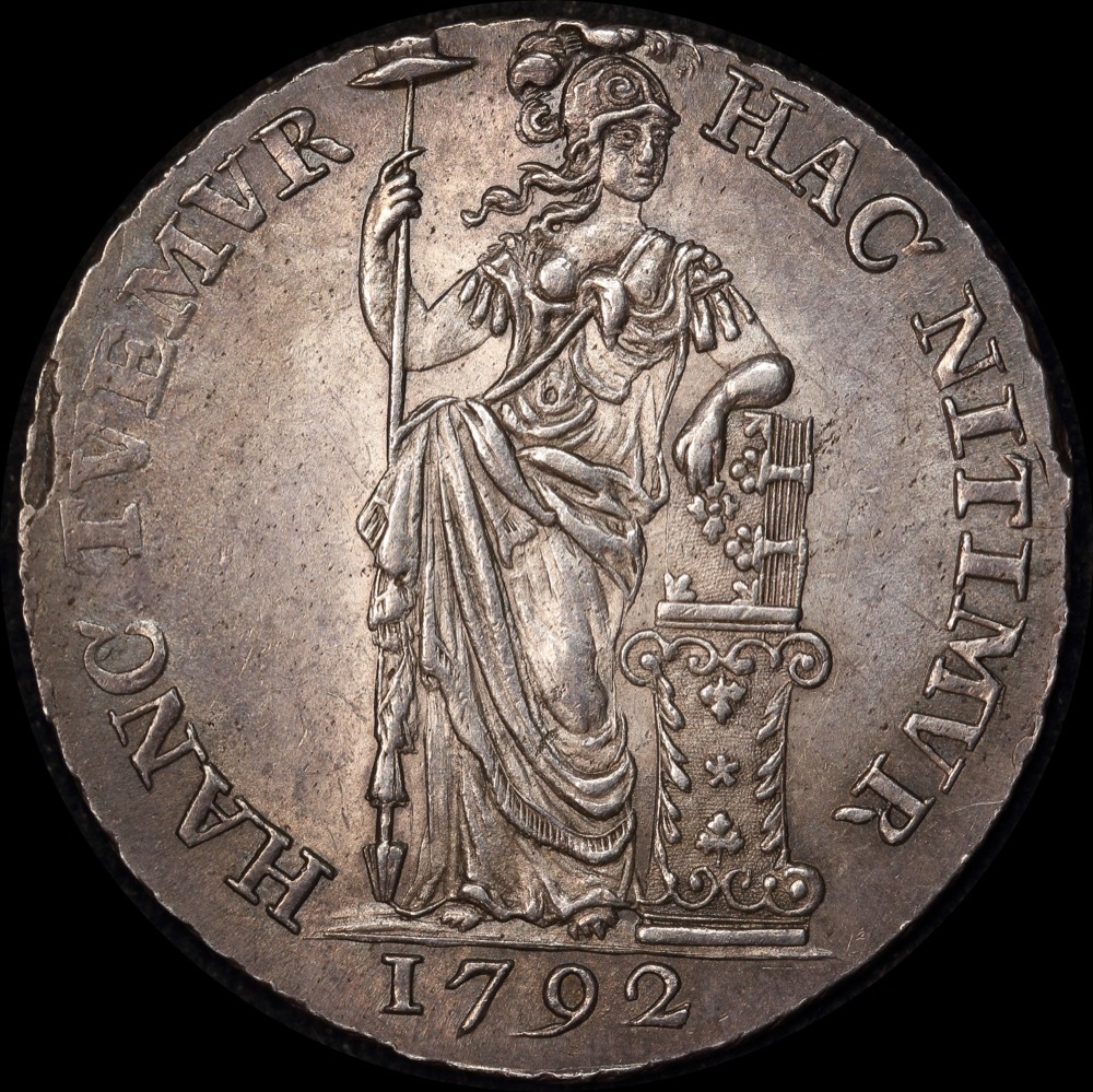 Netherlands (Holland) 1792 Silver Guilder KM# 73 Choice Uncirculated product image