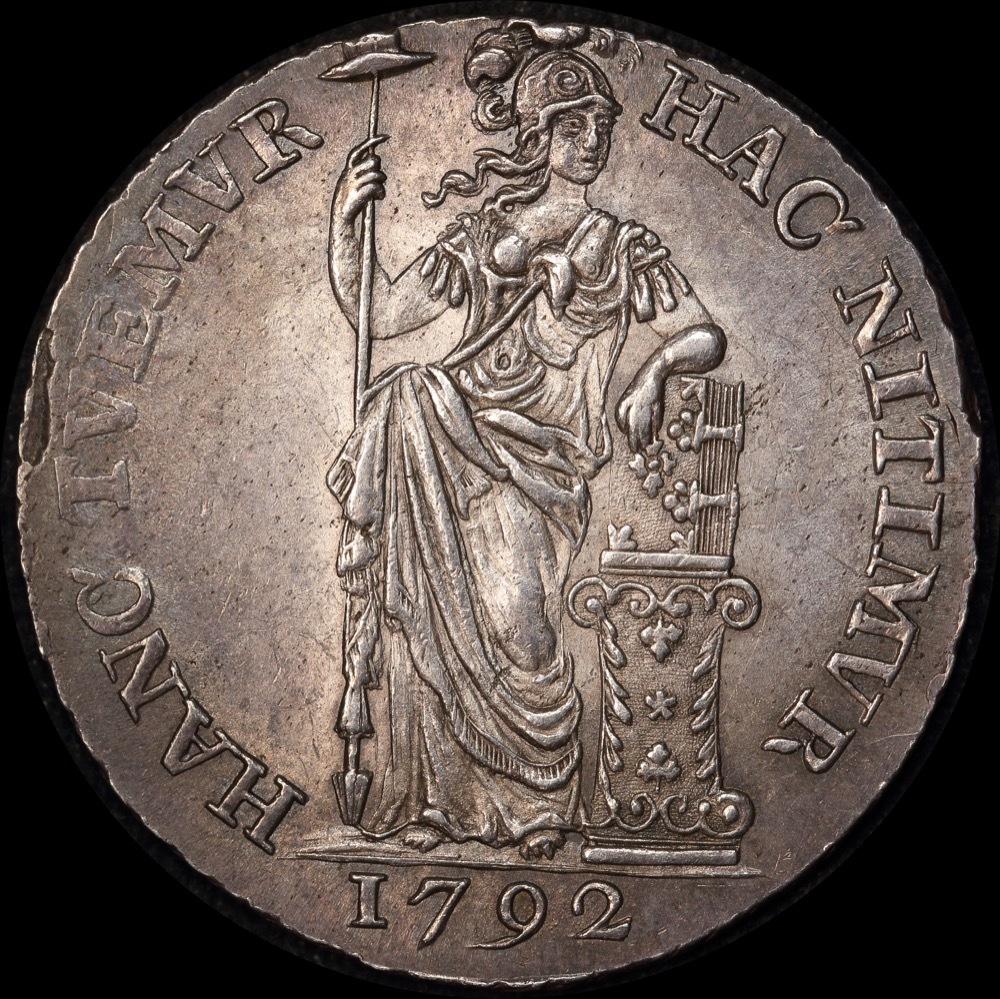 Netherlands (Holland) 1792 Silver Guilder KM# 73 Choice Uncirculated product image