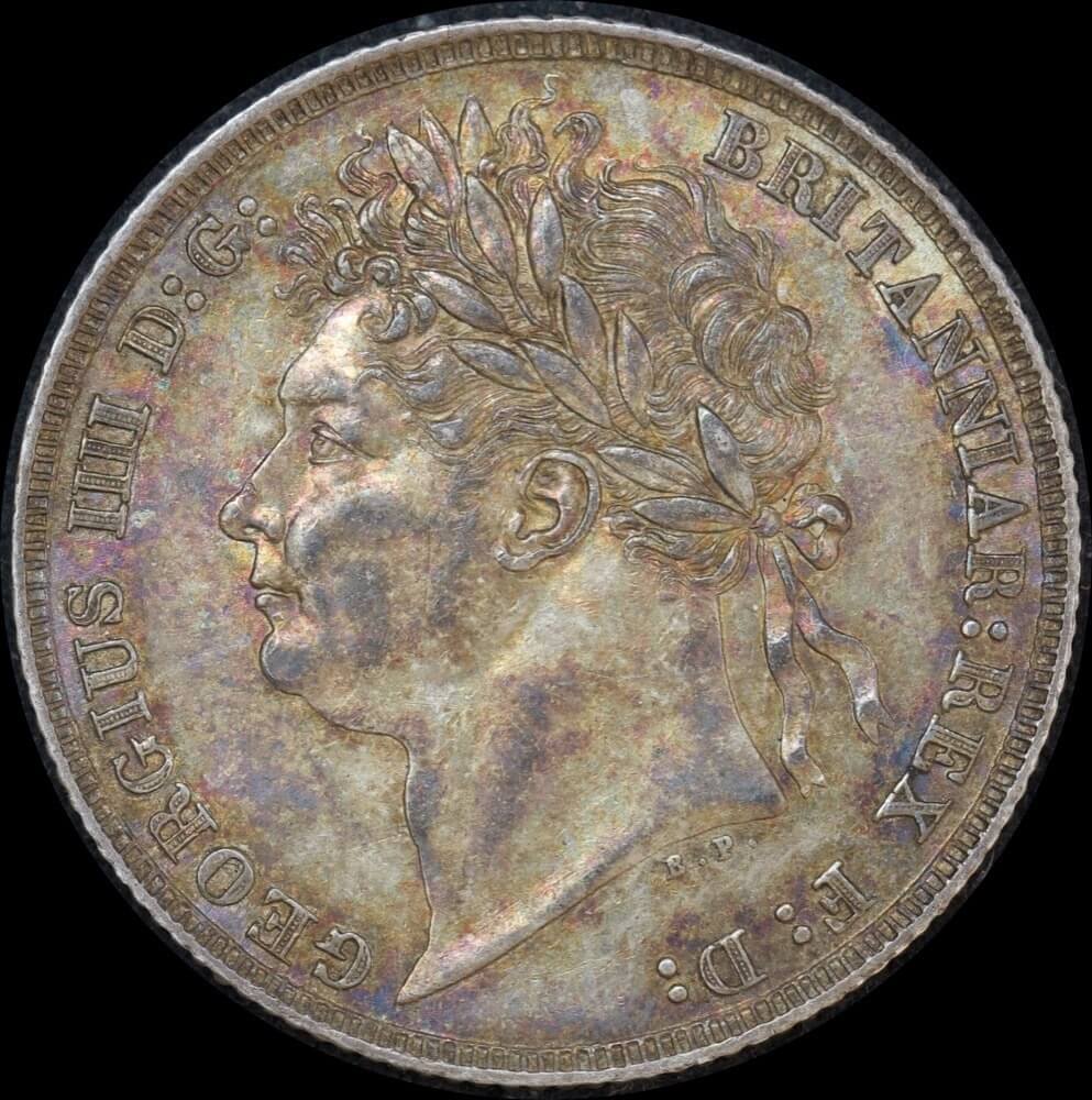 1821 Silver Shilling George IV S#3810 Unc (MS62) product image
