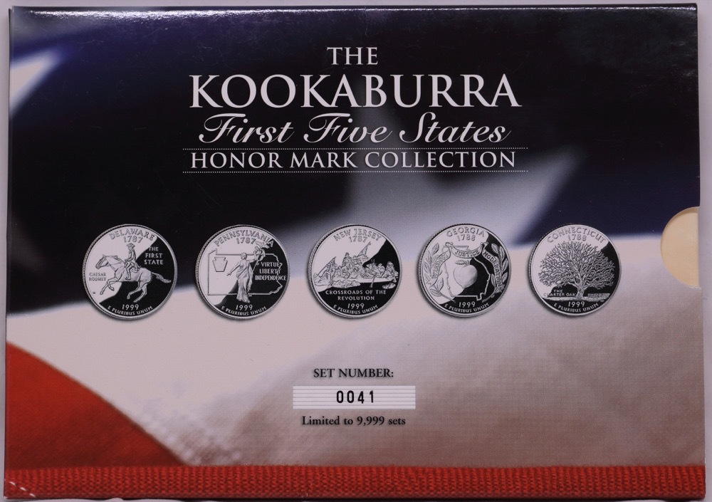 1999 Silver Two Ounce Specimen Honor Mark Collection First Five States product image