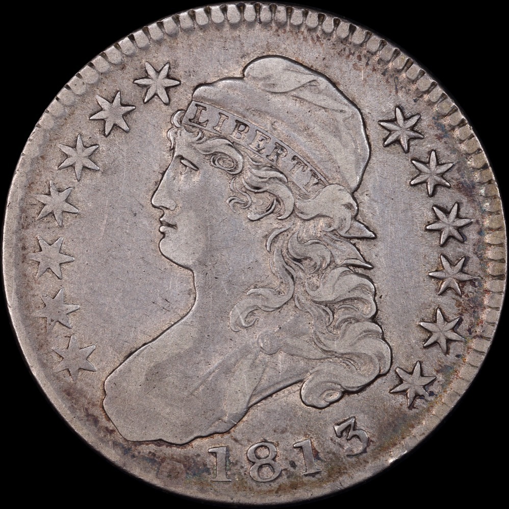 United States 1813 Silver Half Dollar Capped Bust good VF product image