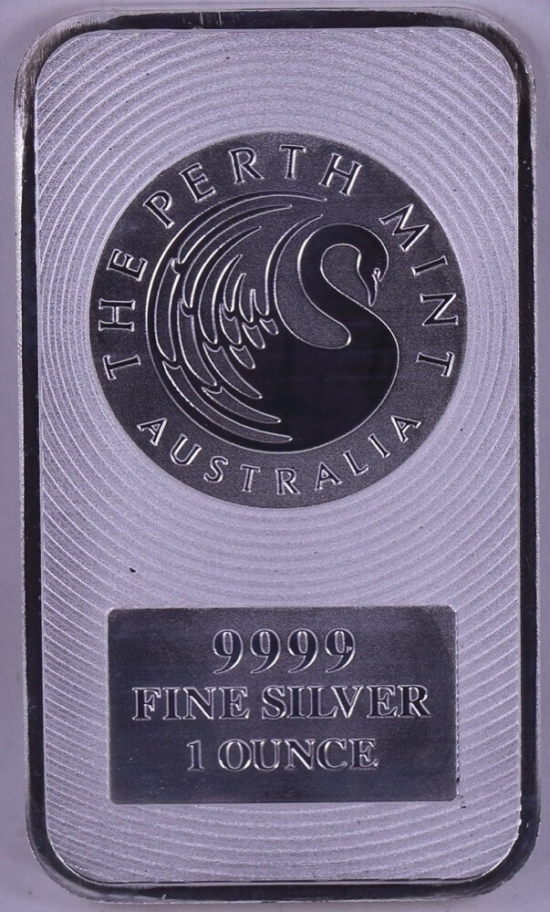 Perth Mint Silver One Ounce Rectangular Minted Ingot 99.9% product image