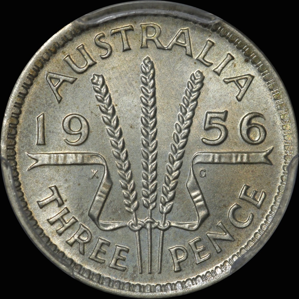 1956 Threepence Gem Unc (PCGS MS66) product image