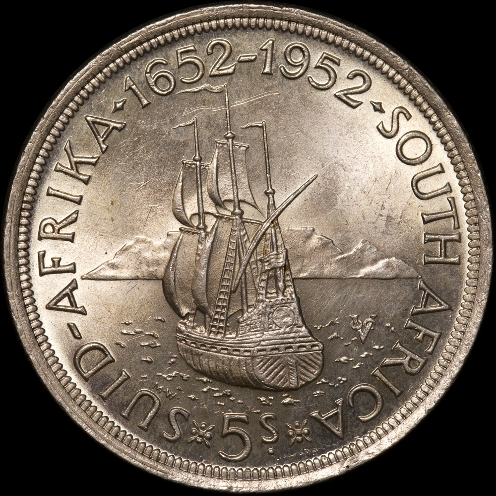 South Africa 1952 Silver 5 Shillings KM#41 Uncirculated product image