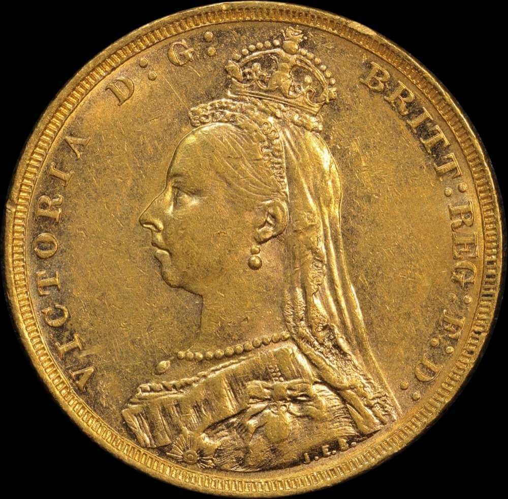 1888 Melbourne Jubilee Head Sovereign good EF product image