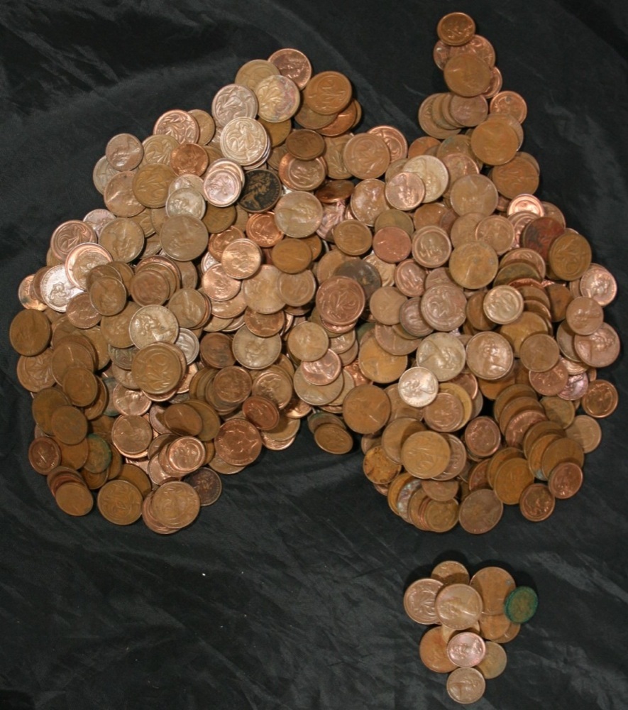 Bulk Lot of Australian 1 & 2 Cent Coins (2.5kg) product image