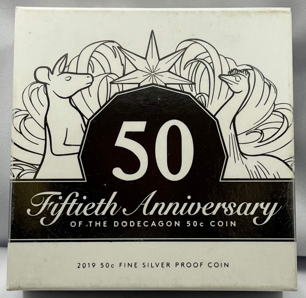 2019 50c Fine Silver Proof Coin - 50th Anniversary Dodecagon product image
