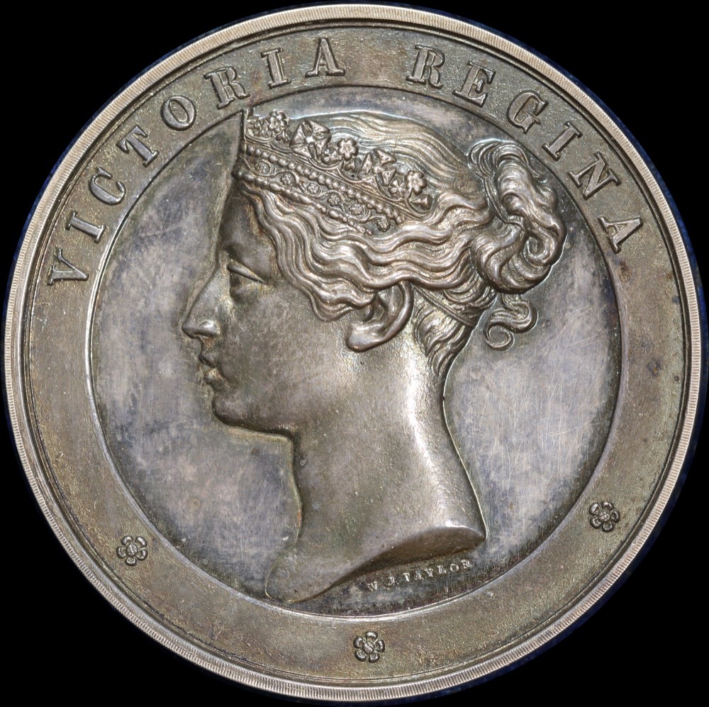 Great Britain ca 1868 Silver Medallion by WJ Taylor in Original Presentation Case product image