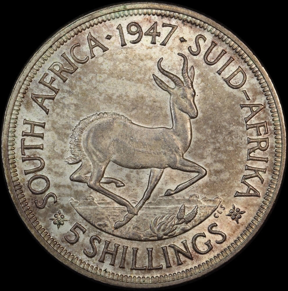South Africa 1947 Silver 5 Shillings KM#31 Uncirculated product image