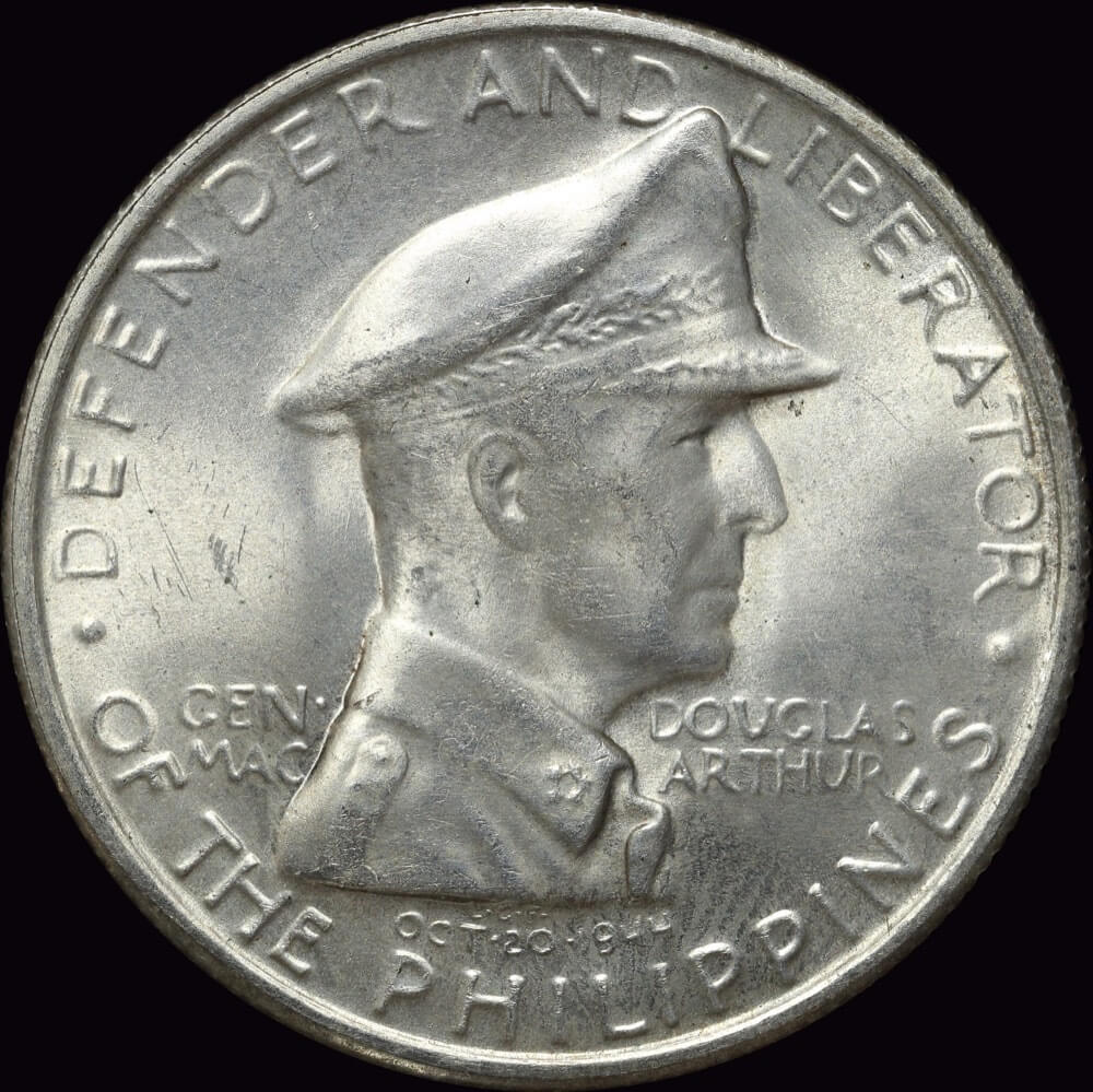 Philippines 1947-S Silver Peso KM#185 Uncirculated product image