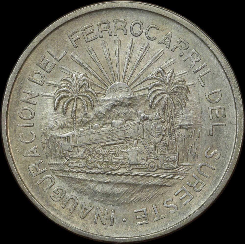 Mexico 1950 Silver 5 Pesos KM#466 Uncirculated product image