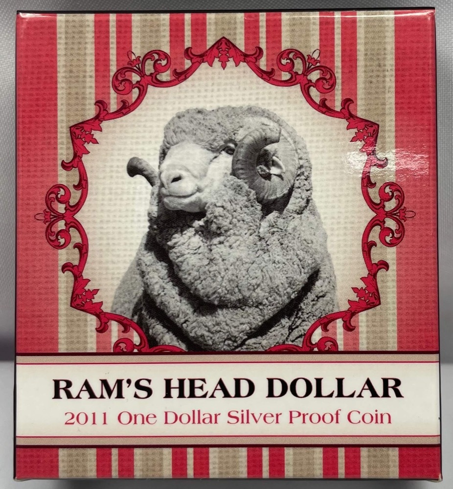2011 One Dollar Silver Proof Coin Ram's Head product image