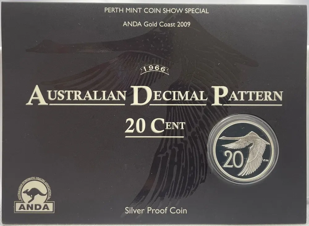 2009 Silver 20 Cent Proof Decimal Pattern - Perth Mint ANDA Show Special product image