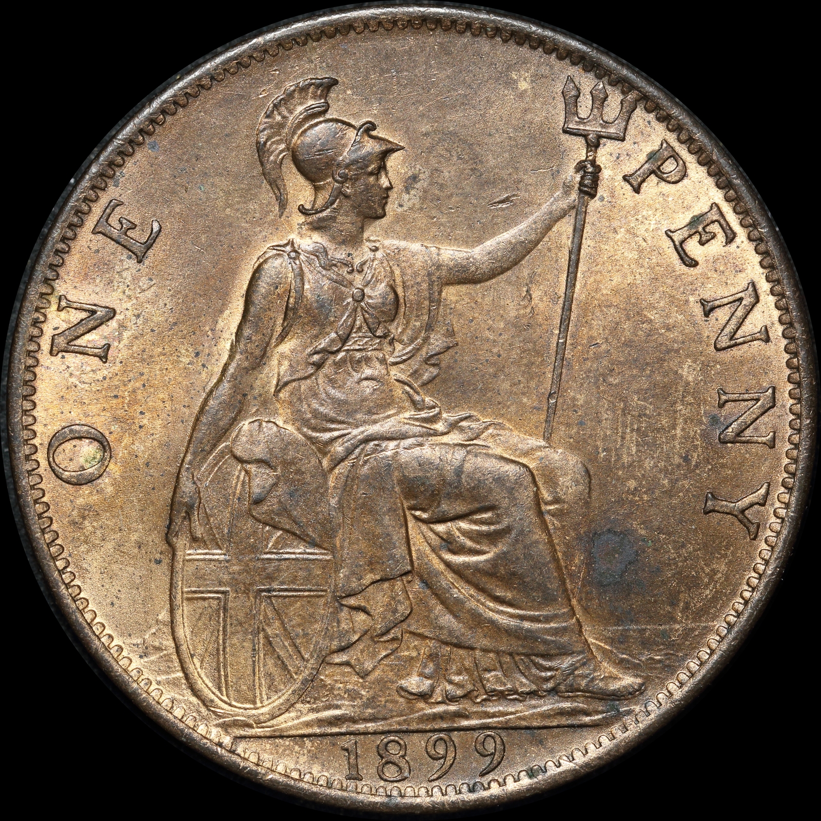 1899 Copper Penny Victoria S#3961 Uncirculated product image