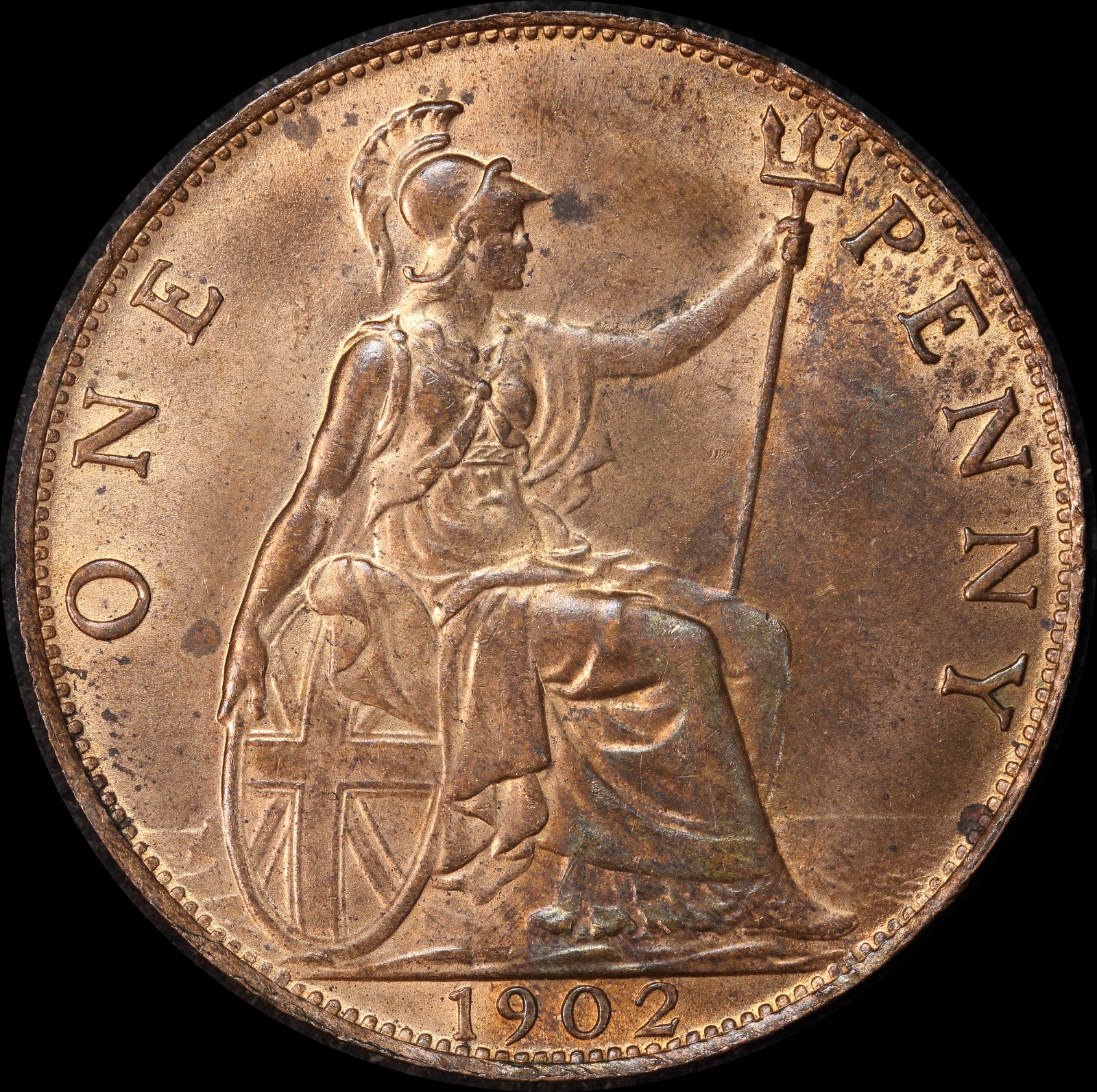 1902 Copper Penny Edward VII S#3990 Uncirculated product image