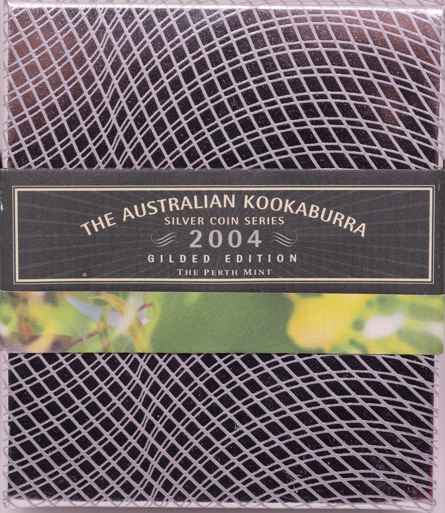 2004 Silver One Ounce Kookaburra Gilded Unc Coin product image