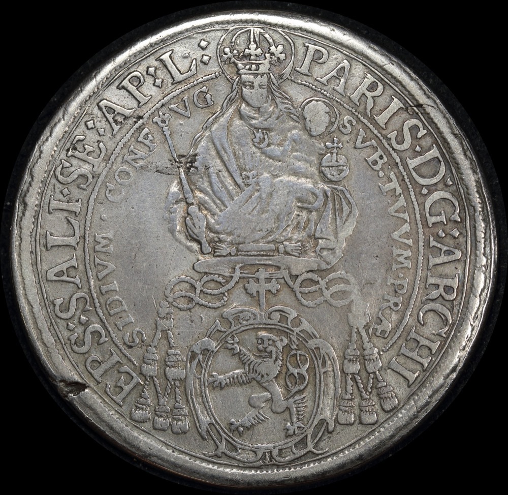 Austria (Salzburg) 1649 Silver Thaler Dav#3504 Very Fine product image