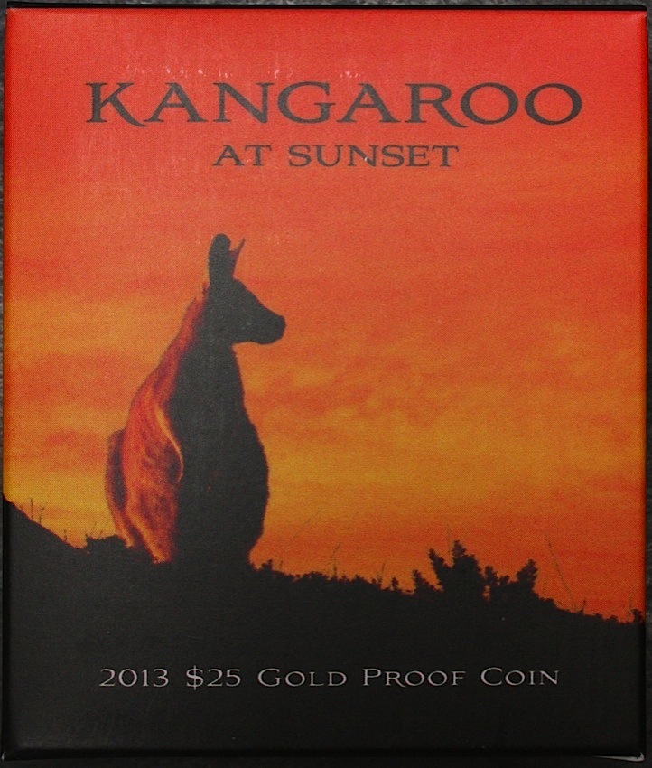 2013 $25 Gold Proof Coin Kangaroo at Sunset product image