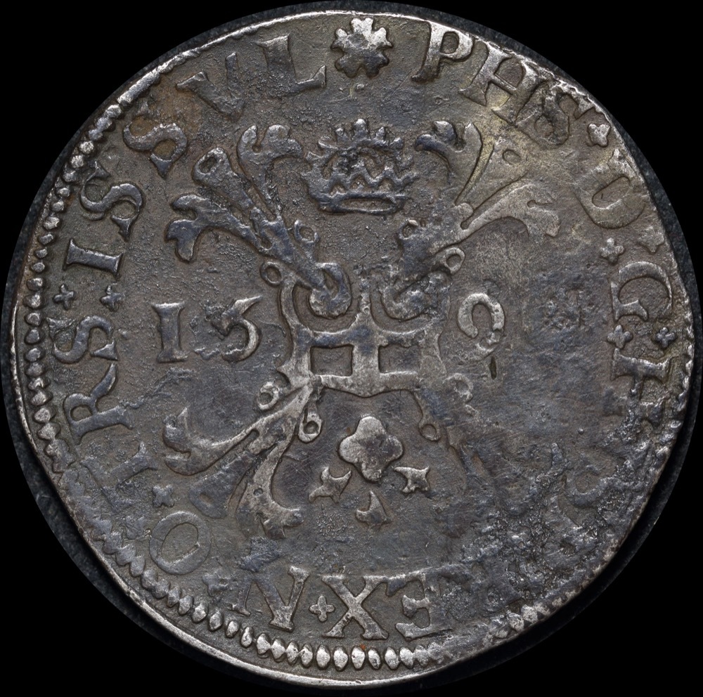Spanish Netherlands (Overijssel) 1590	Silver Rijksdaalder Dav# 8518 ex Batavia shipwreck about VF product image