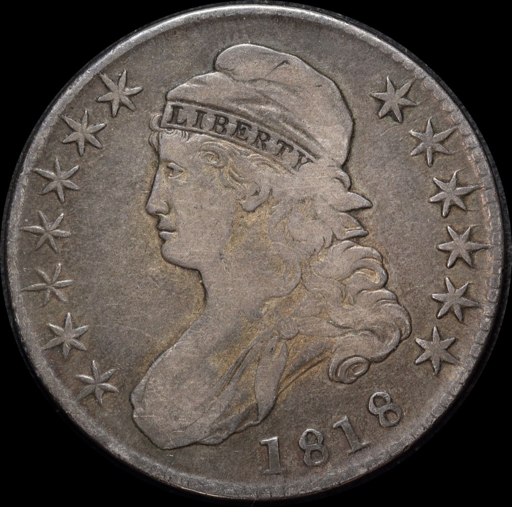 United States 1818 Silver Half Dollar - Capped Bust Very Fine product image