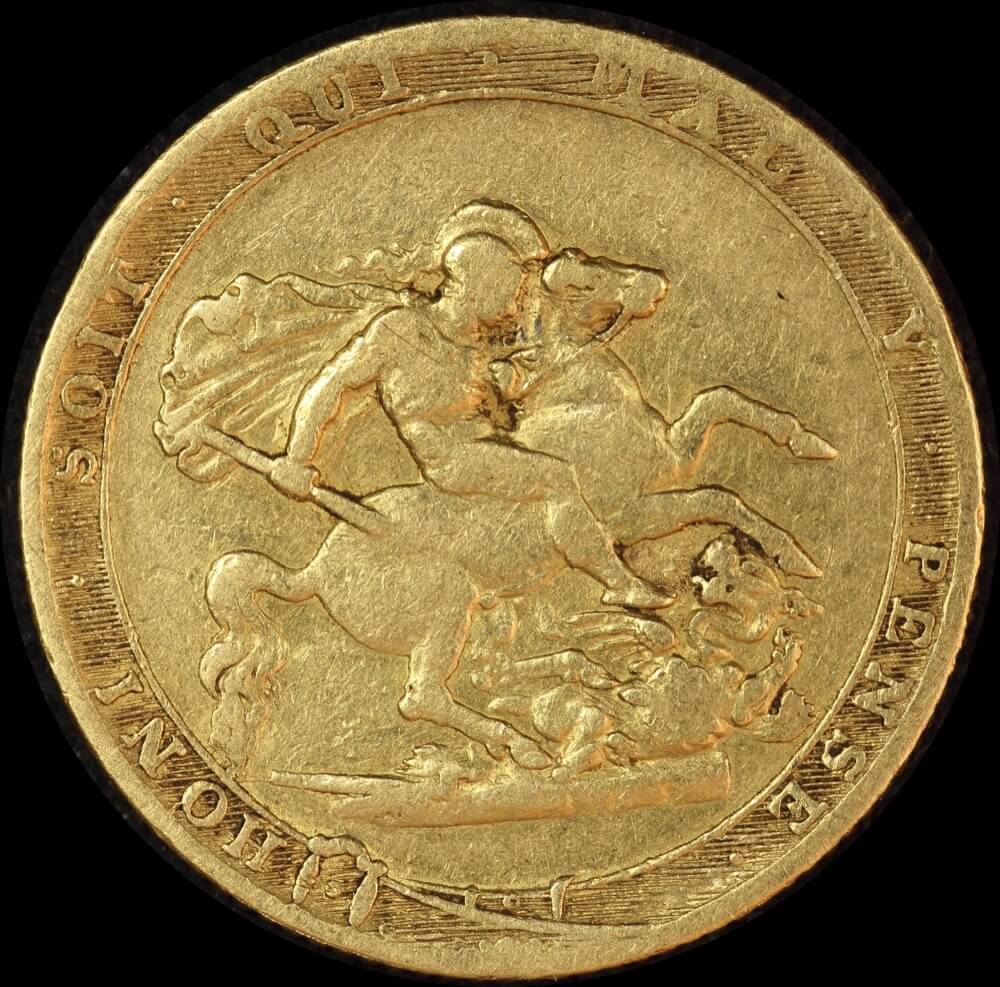 1820 Gold Sovereign George III Open 2 S#3785C Very Good product image