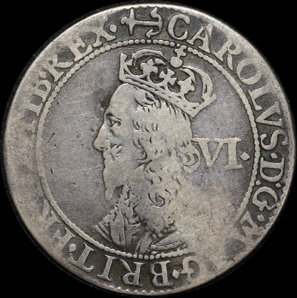 1638 ~ 1639 Silver Sixpence Charles I S#2860 about Fine product image