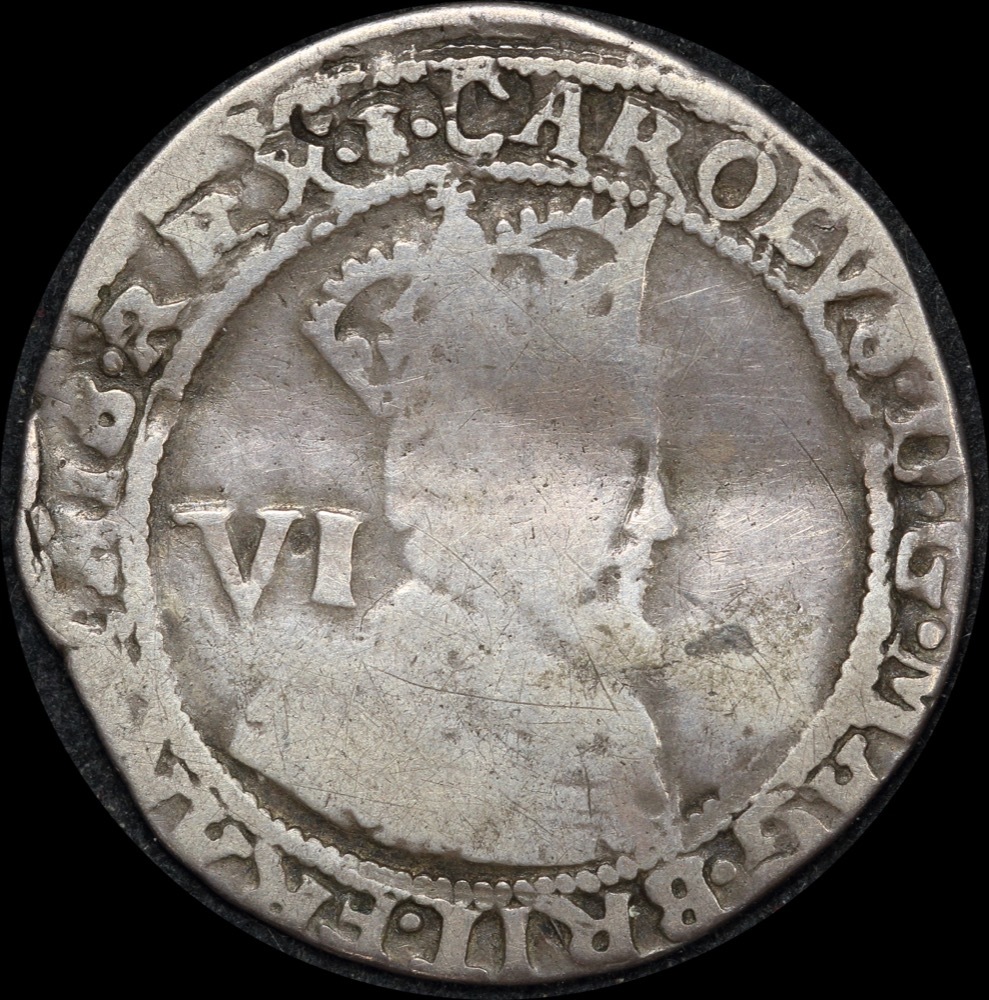 1625 Silver 6 Shillings Charles I S#SC 16S-005 Fine product image