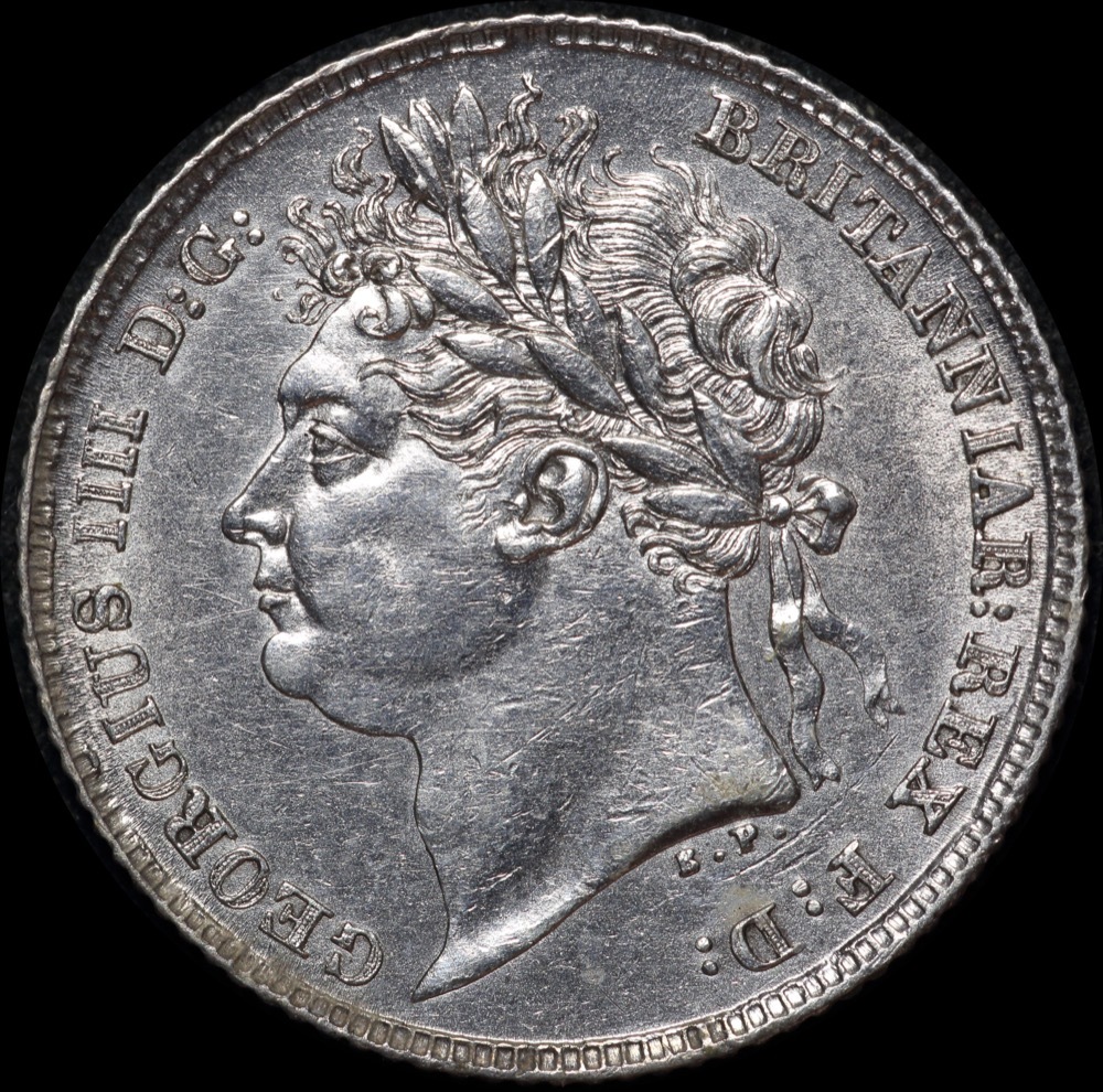 1825 Silver Sixpence George IV S#3814 good VF product image