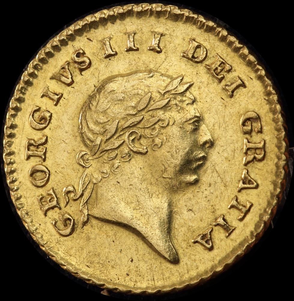 1810 Gold Third Guinea George III S#3740 good EF product image