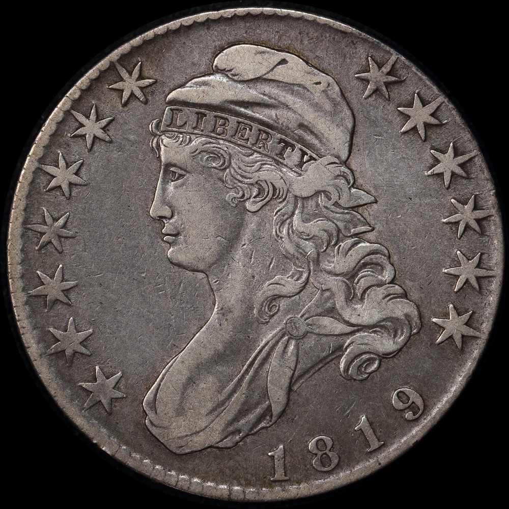 United States 1819 Silver Half Dollar - Capped Bust KM# 37 Very Fine product image