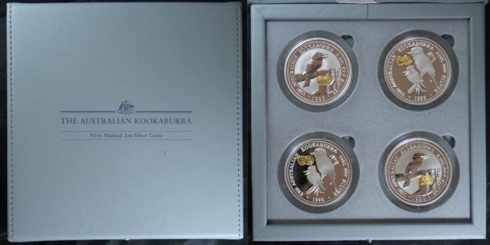 1998 Silver 2oz Kooka Sovereign Privy Mark Set Of Four product image