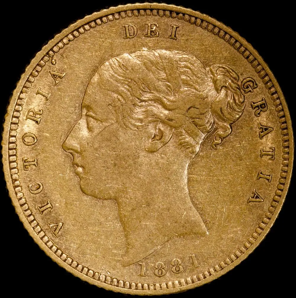 1881 Sydney Young Head Half Sovereign Type 5/4 good VF product image