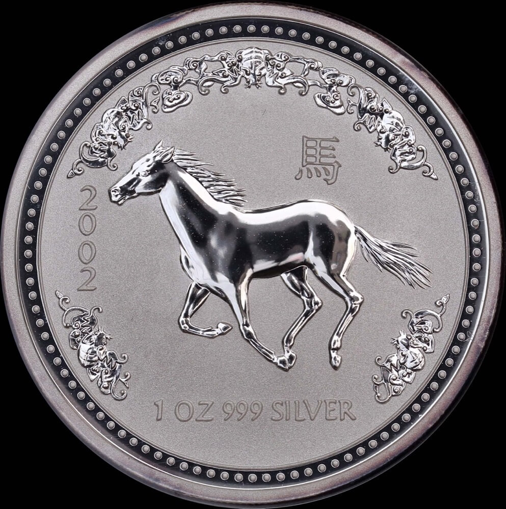 2002 Silver Lunar One Ounce Specimen Coin Horse product image