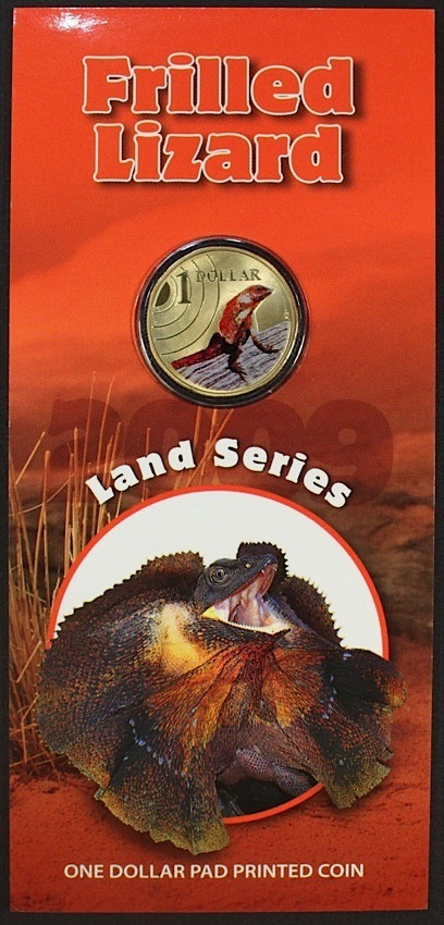 2008 Carded 1 Dollar Coin Land Series - Frilled Neck Lizard product image