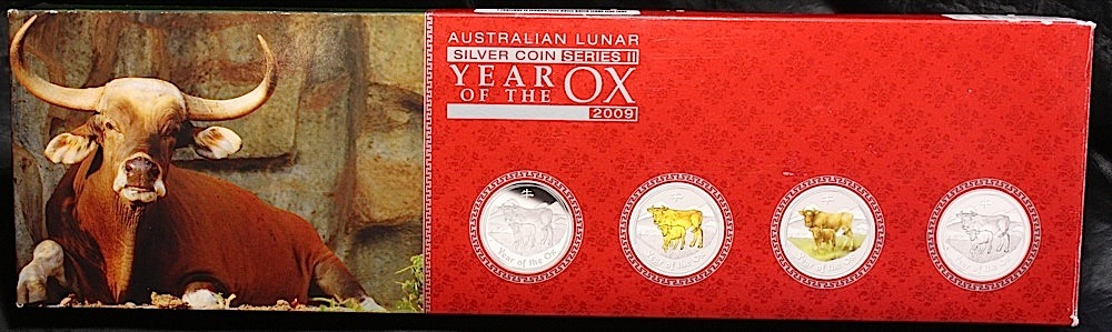 2009 Silver Lunar Four Coin Type Set Year Of The Ox product image