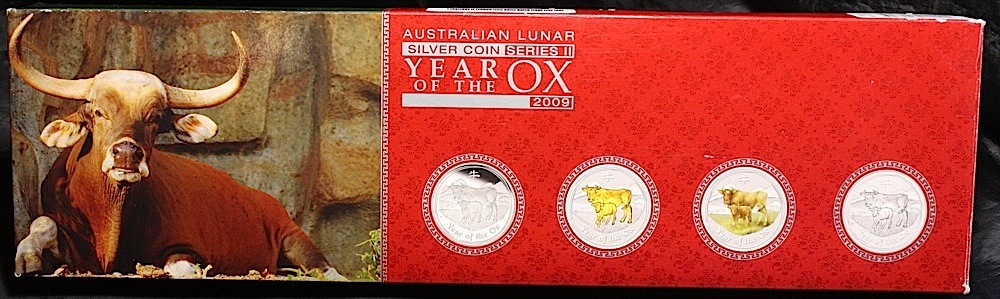 2009 Silver Lunar Four Coin Type Set Year Of The Ox product image